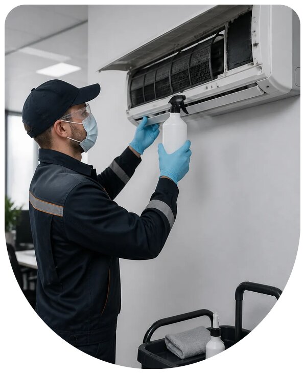Профессиональная дезинфекция системы кондиционирования в Великом Новгороде