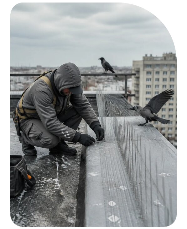 Защита от ворон под ключ в Великом Новгороде по цене от 5115 р. | Сенат-Влк